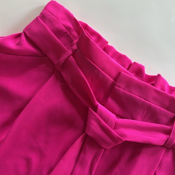 fab'rik High Waist Pink Shorts with Paper Bag Waist - Picture 8 of 9